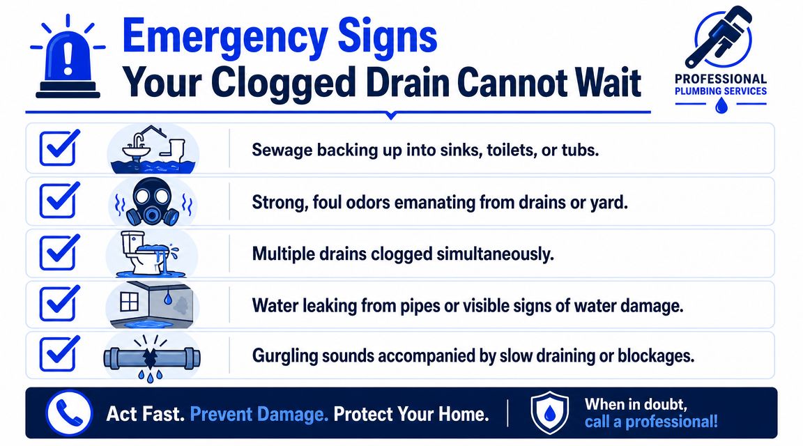 Emergency Signs Your Clogged Drain Cannot Wait